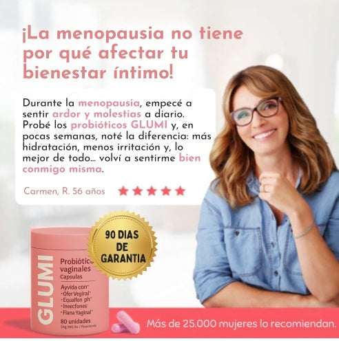 Cápsulas probióticas vaginales Glumi